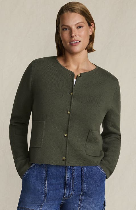Fine Gauge Cotton Milano Blazer Sweater