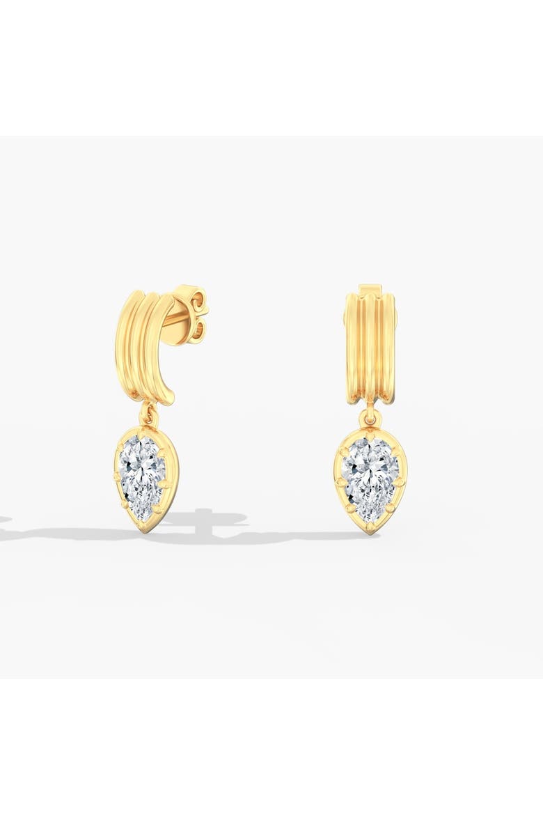 Pear Aura Drop Lab Diamond, Alternate, color, Yellow Gold