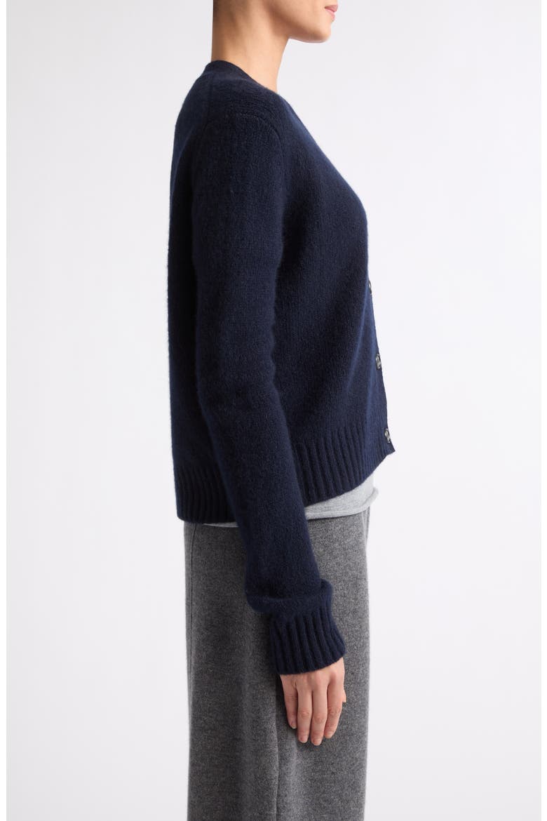 Marionette Cashmere & Silk Cardigan, Alternate, color, NAVY