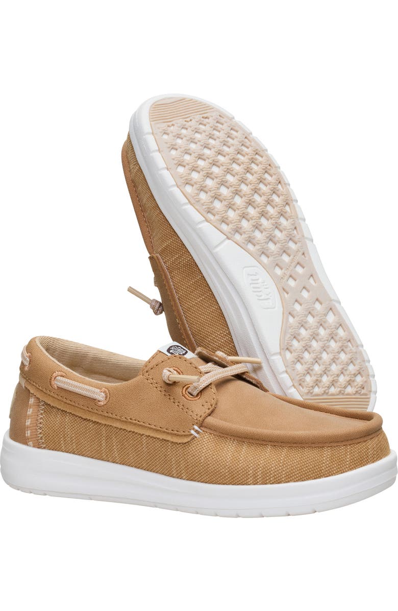 Hey Dude Kids' Wells Slip On Boat Shoe, Alternate, color, Cognac