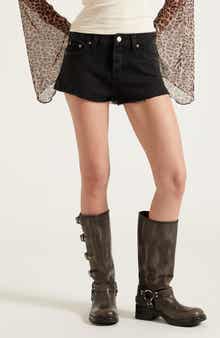 Jamie Raw Hem Denim Micro Shorts