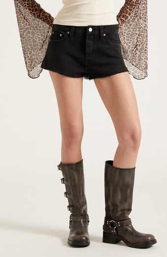 Jamie Raw Hem Denim Micro Shorts