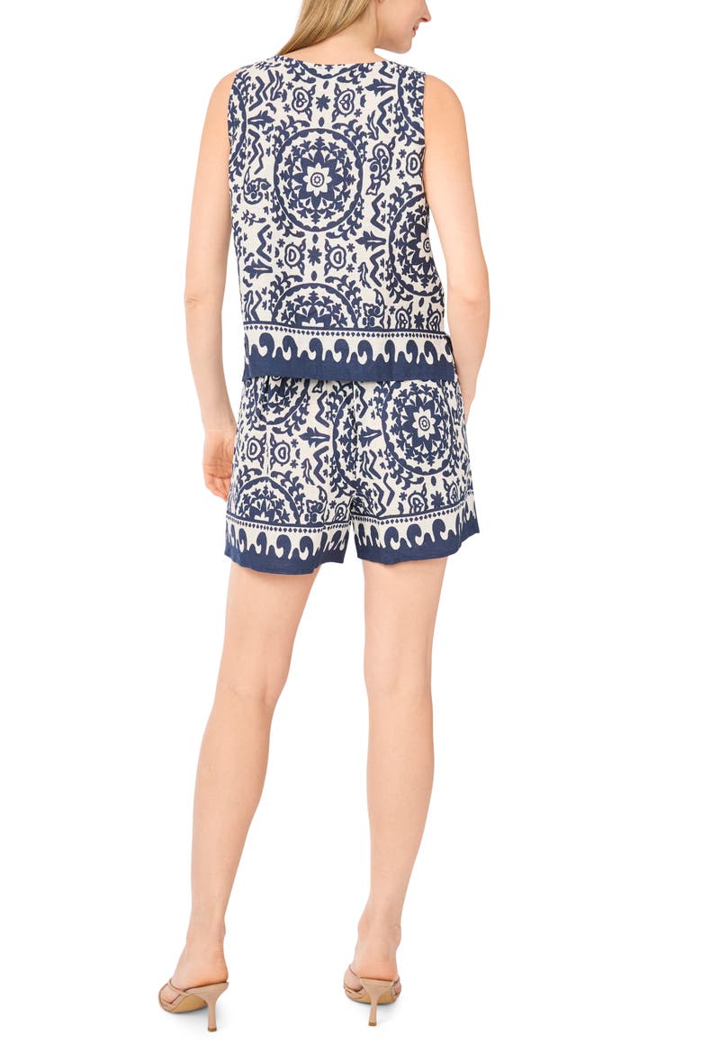 Boarder Print Tank & Shorts Set, Alternate, color, OCEAN BLUE