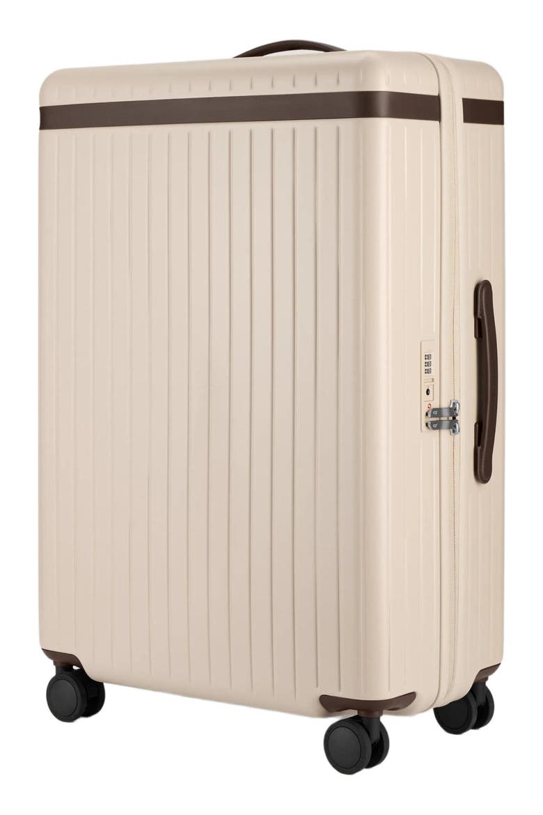 The Large Check-in Suitcase, Alternate, color, Sand / Chocolate