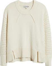 CITY BLUES Open Stitch Sleeve Sweater