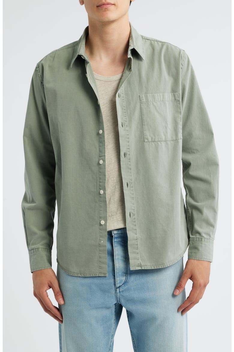 Pac Organic Cotton Button-Up Shirt, Main, color, JADE