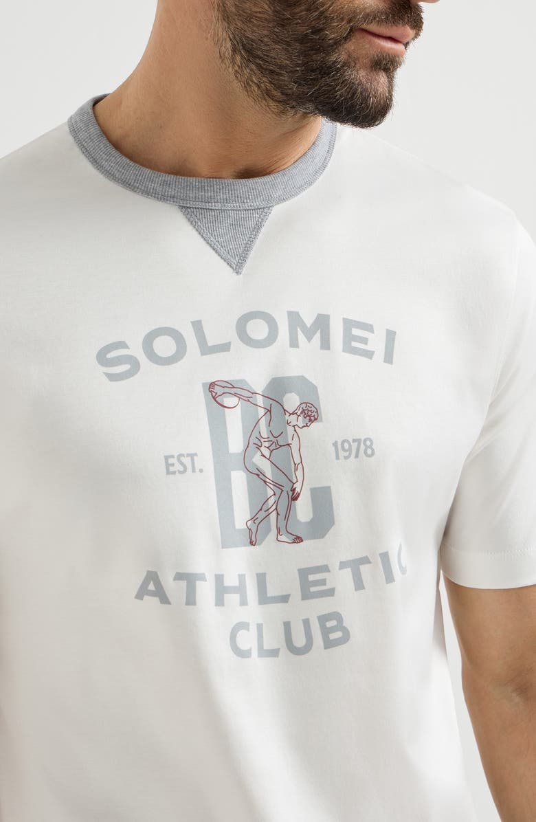 Brunello Cucinelli T-shirt with print, Alternate, color, Off-White