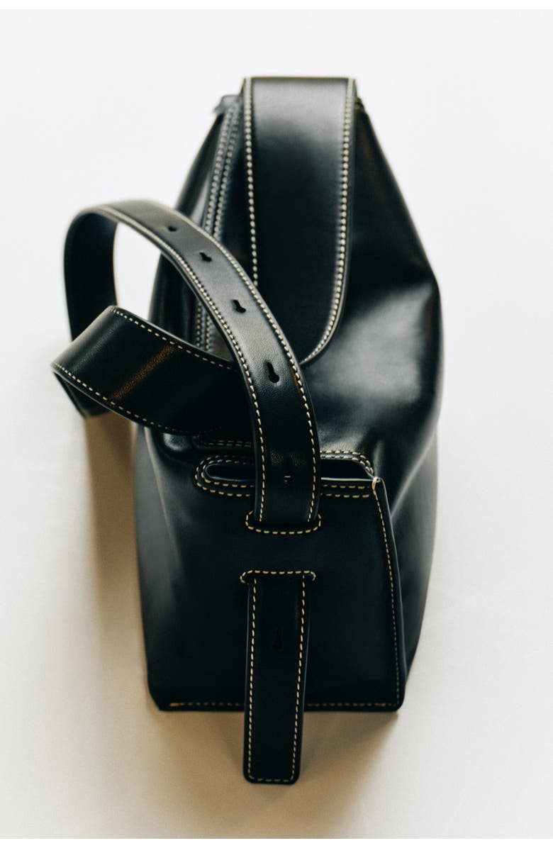 COS Plinth Crossbody Bag - Leather, Alternate, color, Black