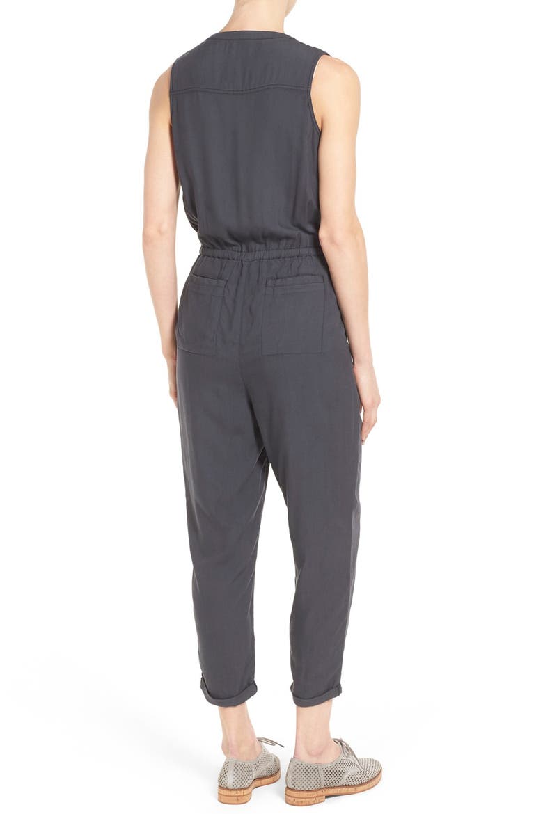Sleeveless Utility Jumpsuit, Alternate, color, GREY EBONY