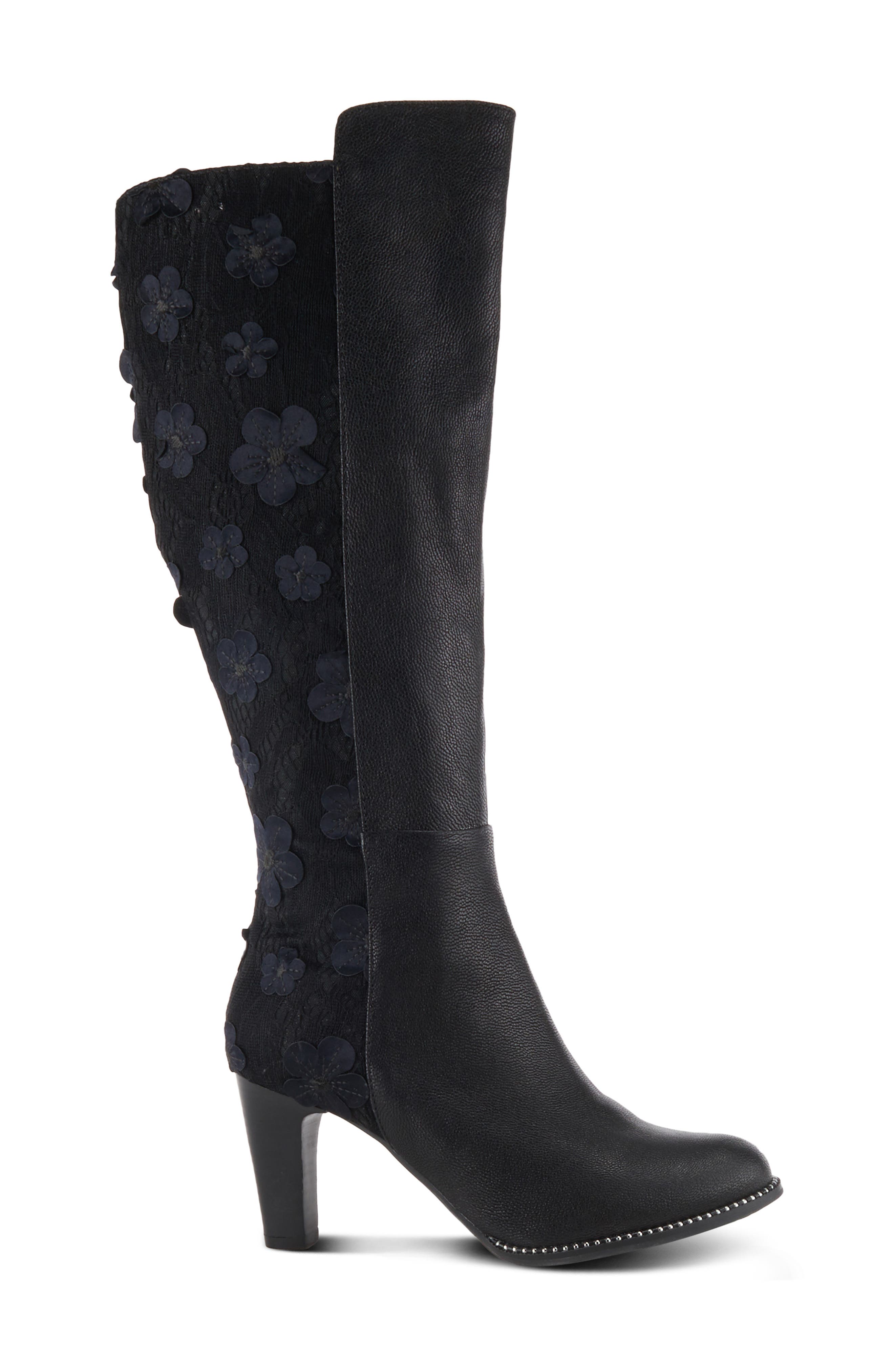 L'Artiste by Spring Step Rozena Knee High Boot, Alternate, color, Black Multi