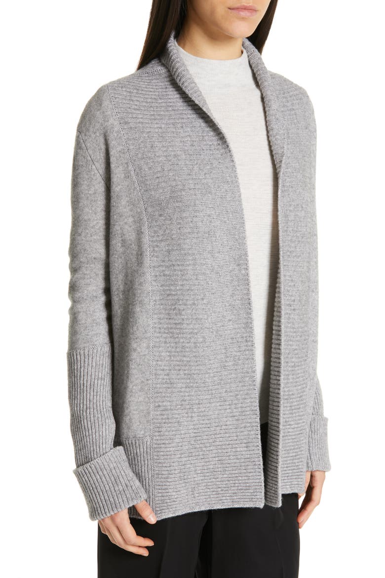 Wool & Cashmere Cardigan, Alternate, color, H STEEL