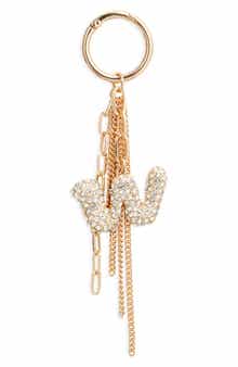 Pavé Crystal Inital Bag Charm