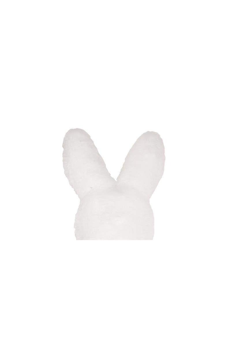 White Easter Bunny Rabbit Cotton Tail Mini Accent Pillow 10" x 18", Alternate, color, White