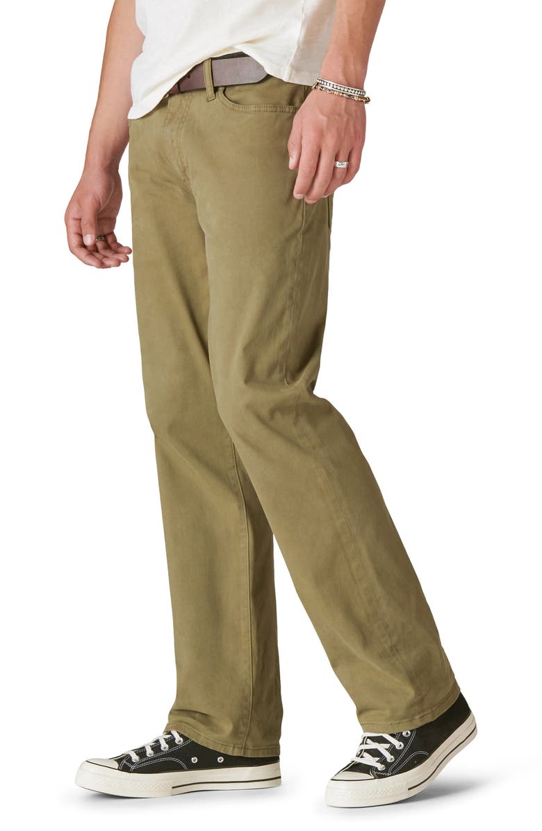Lucky Brand 333 Straight Fit Stretch Cotton Pants, Alternate, color, Sage Shadow