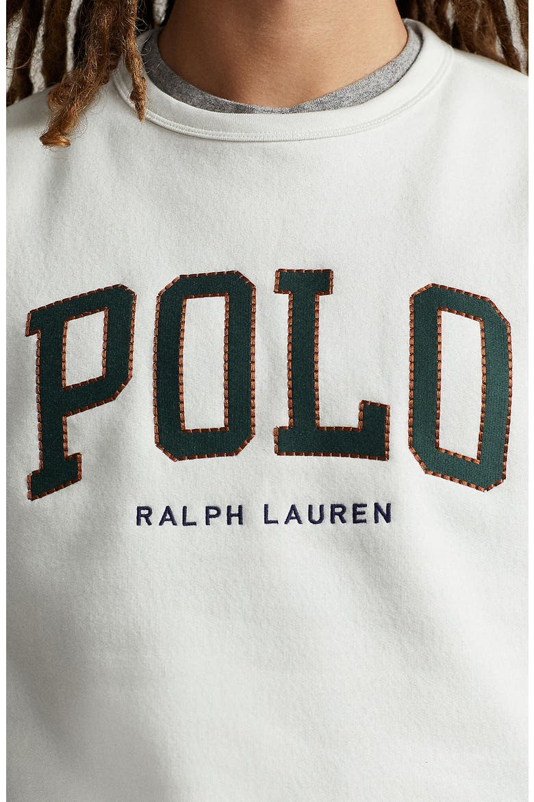 Logo Appliqué Fleece Crewneck Sweatshirt, Alternate, color, NEVIS
