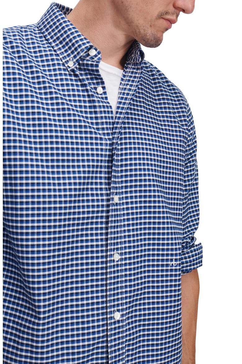 Classic Plaid Cotton Oxford Shirt, Alternate, color, NAVYPLD