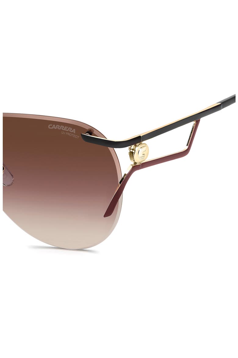 3103/S 64mm Gradient Oversize Pilot Sunglasses, Alternate, color, GOLD BURGUNDY/ BROWN PINK SF