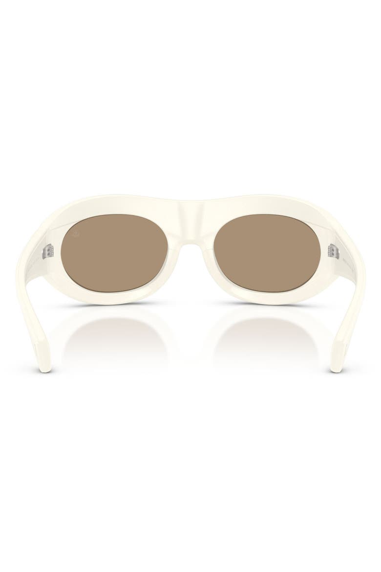 Ramillon 54mm Polarized Oval Sunglasses, Alternate, color, VANILLA / BROWN MIRROR GOLD