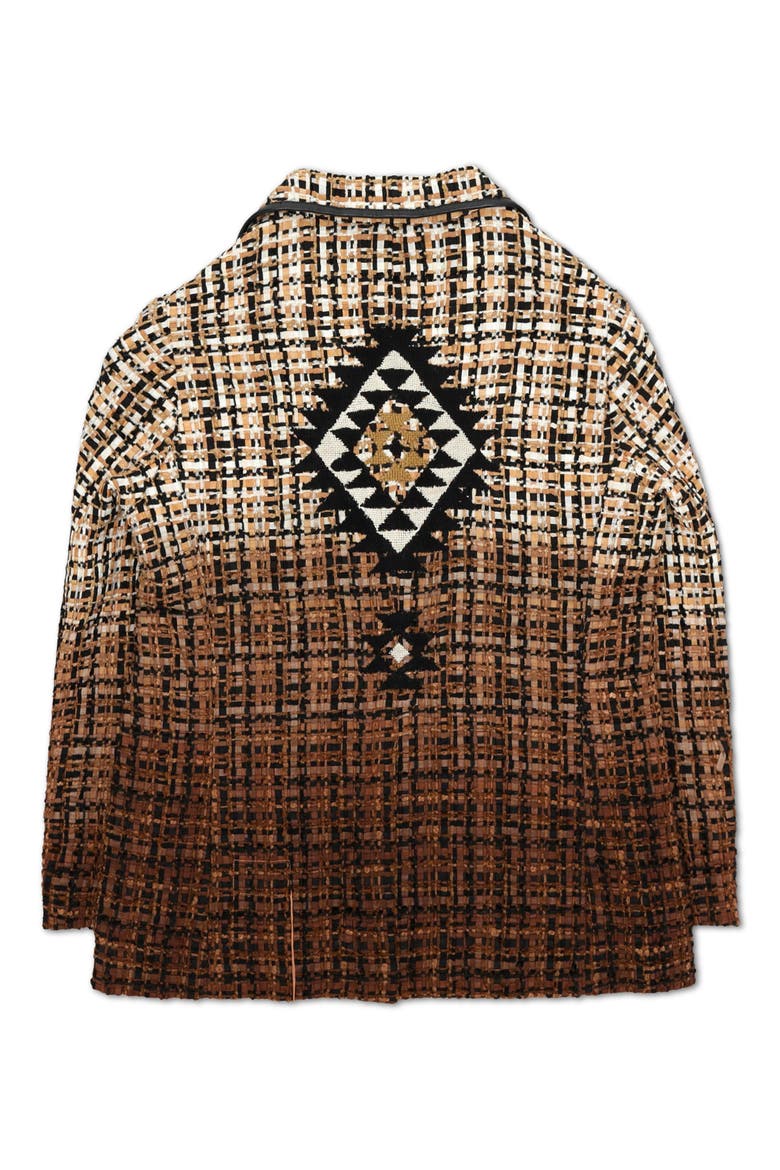 Indian Inspired Blazer, Alternate, color, Brown
