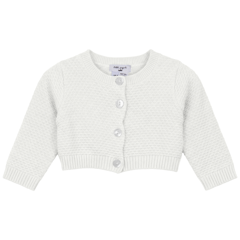 Baby Popcorn Knit Cropped Cardigan