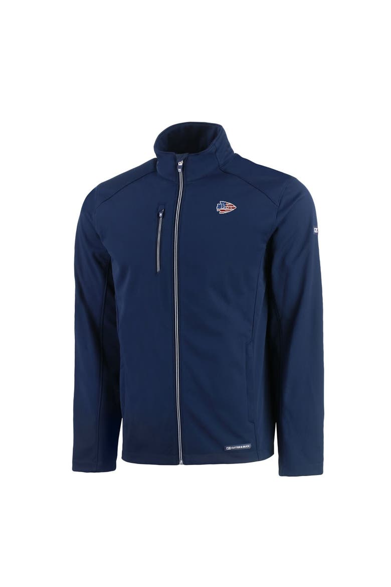 Men's Cutter & Buck Blue Kansas City Chiefs Americana Logo Evoke Eco Softshell Recycled Full-Zip Jacket, Alternate, color, Blue