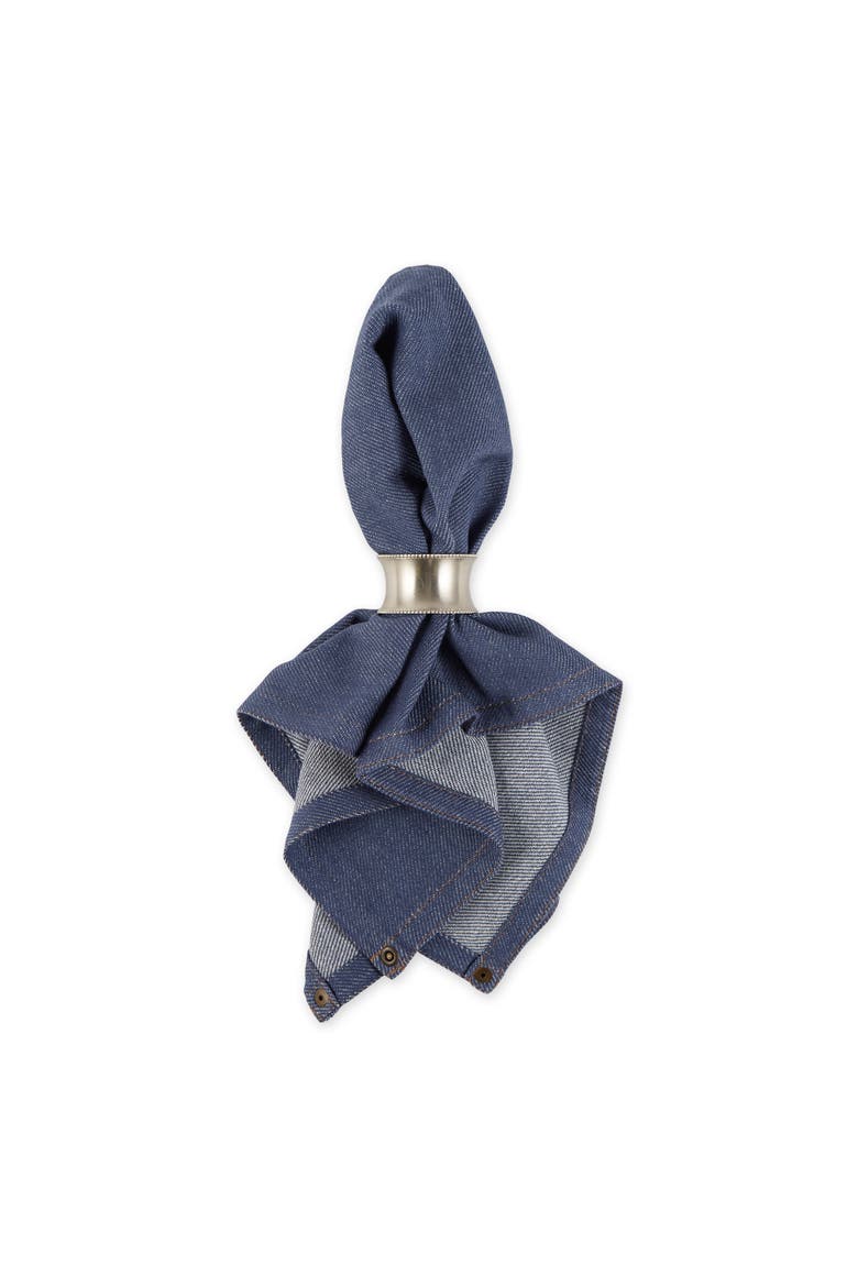 Denim Embroidered Jeans Napkin Set/6, Alternate, color, Denim