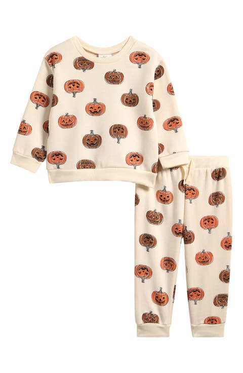 Kids' Pumpkin 2-Piece Sweatshirt & Joggers Set
