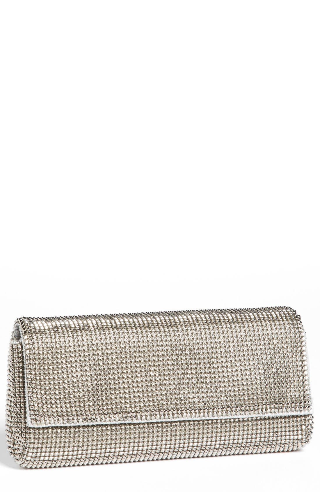 Whiting & Davis 'Pyramid' Mesh Clutch, Main, color, 