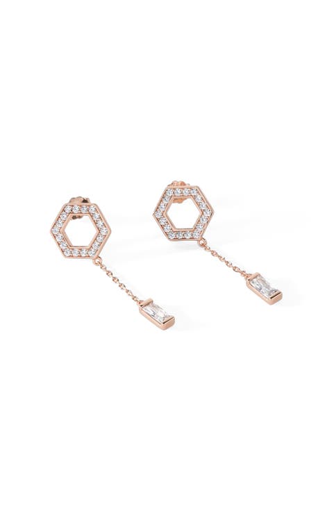 The Tyra Baguette Drop Earrings