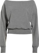 MPG Flashdance Boat Neck Fleece Sweatshirt