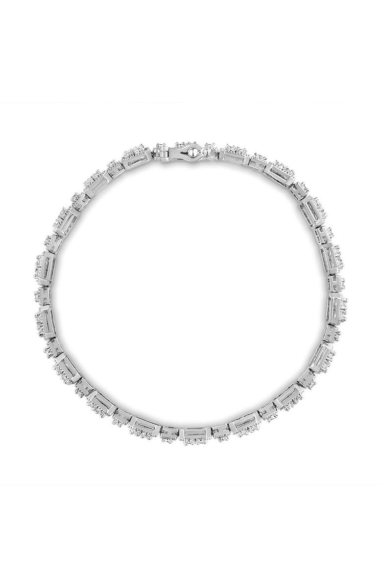 Haus of Brilliance 10K White Gold 2.0 Cttw Diamond Square Link Bracelet, Alternate, color, White