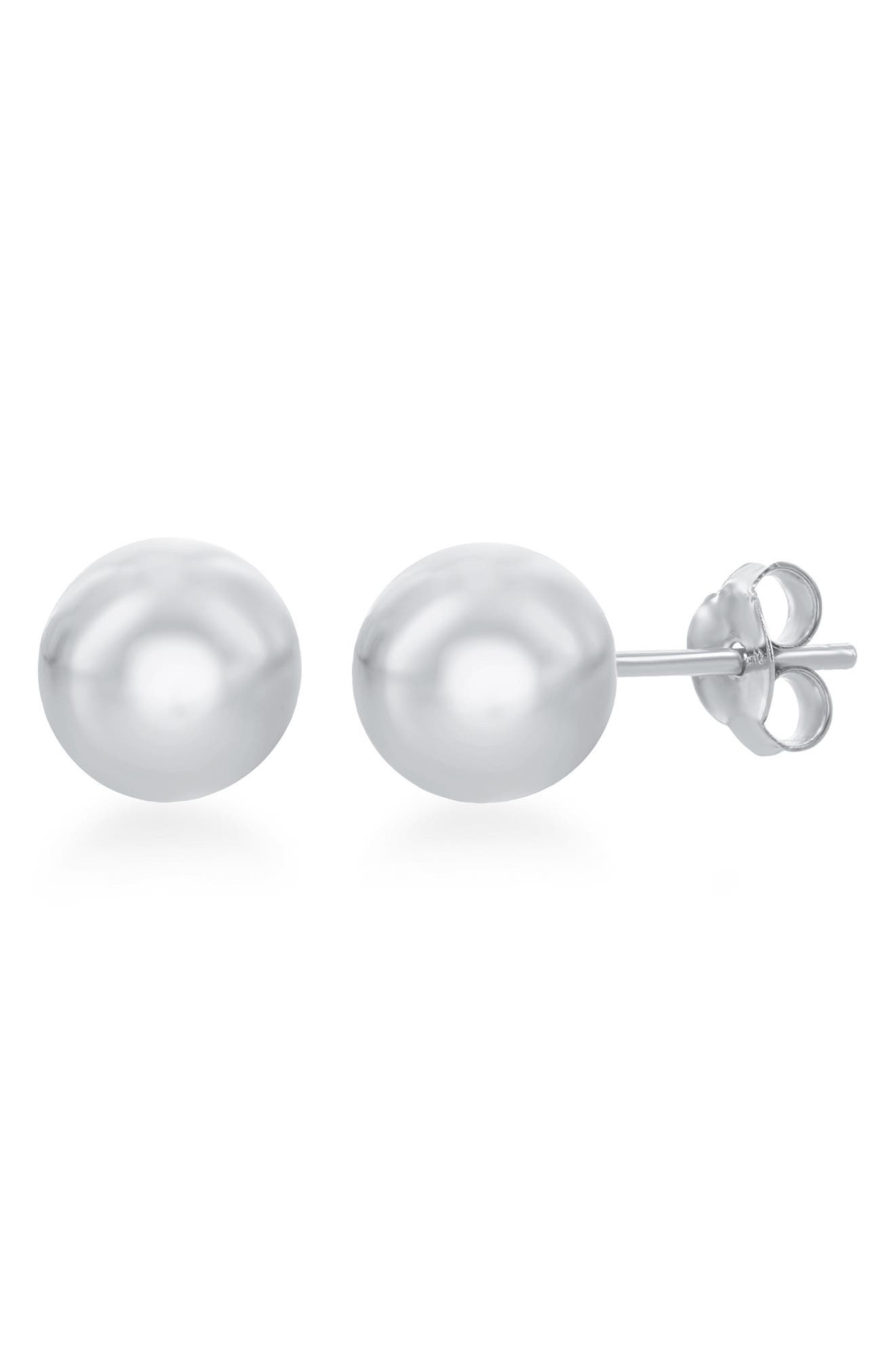 SIMONA Sterling Silver 10mm Ball Stud Earrings