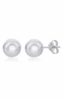 SIMONA Sterling Silver 10mm Ball Stud Earrings