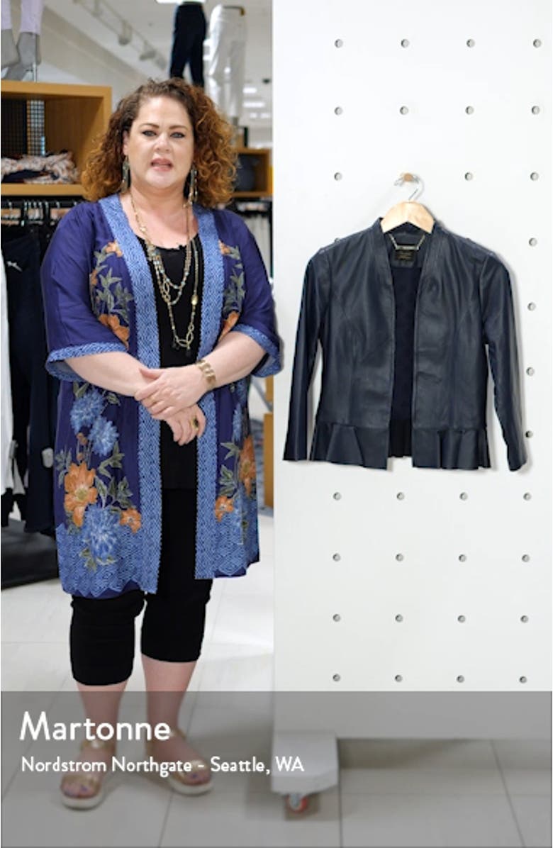 Febbe Peplum Leather Jacket, sales video thumbnail