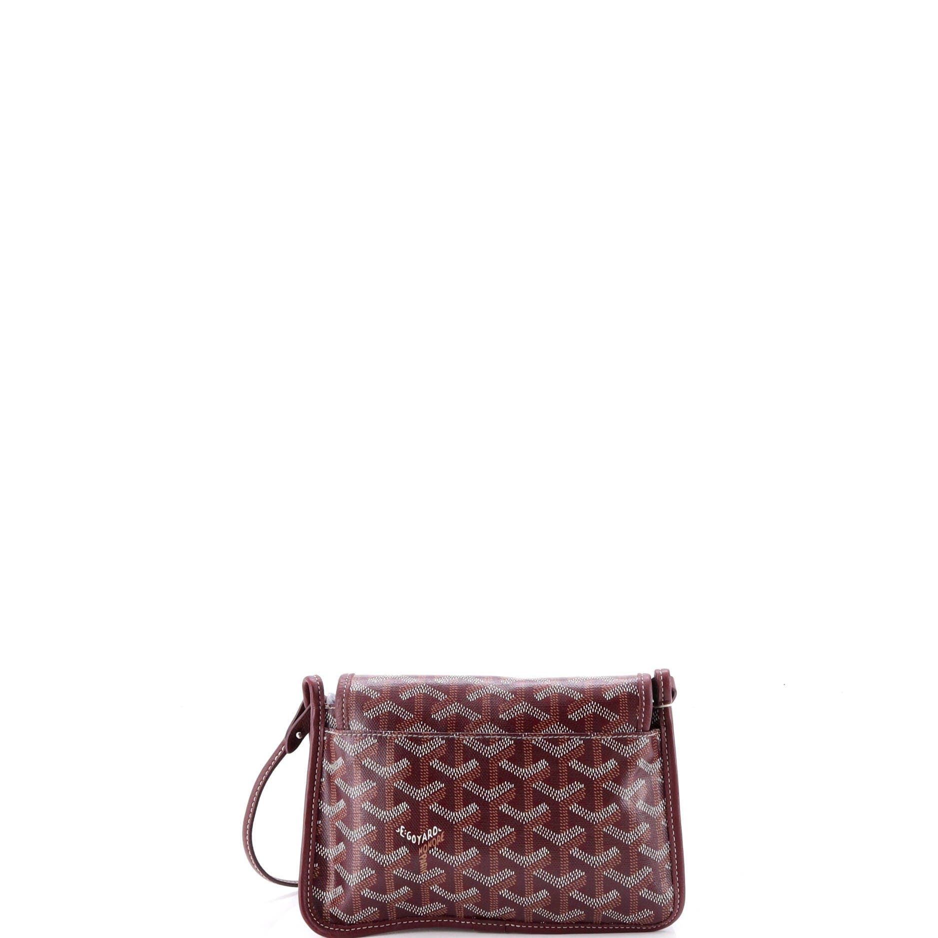 Pre-Owned Goyard Plumet Clutch Wallet Coated Canvas, Alternate, color, Red