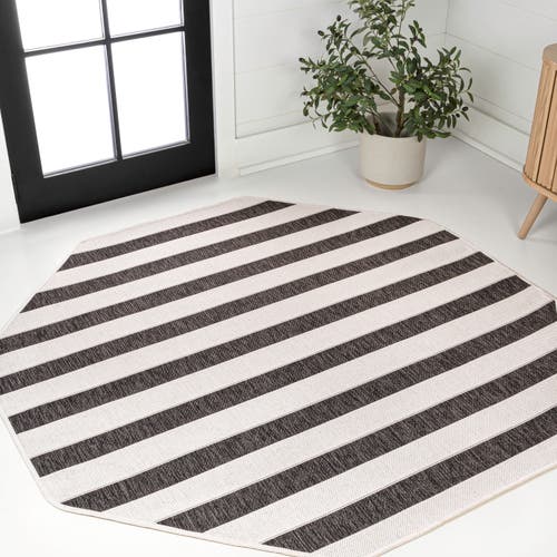 Jonathan Y Aveiro Wide Stripe Octagon Indoor/outdoor Area Rug In Multi