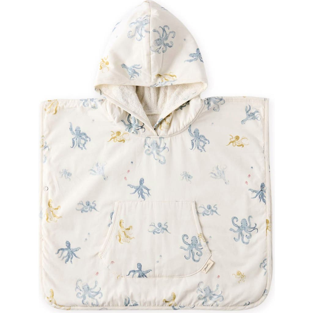 Pehr Cotton Hooded Towel Poncho In White