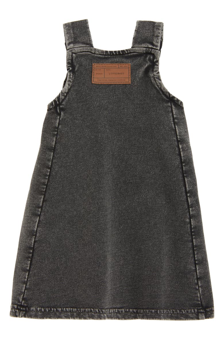 L'ovedbaby Buckle Faux Denim Organic Cotton Dress, Alternate, color,