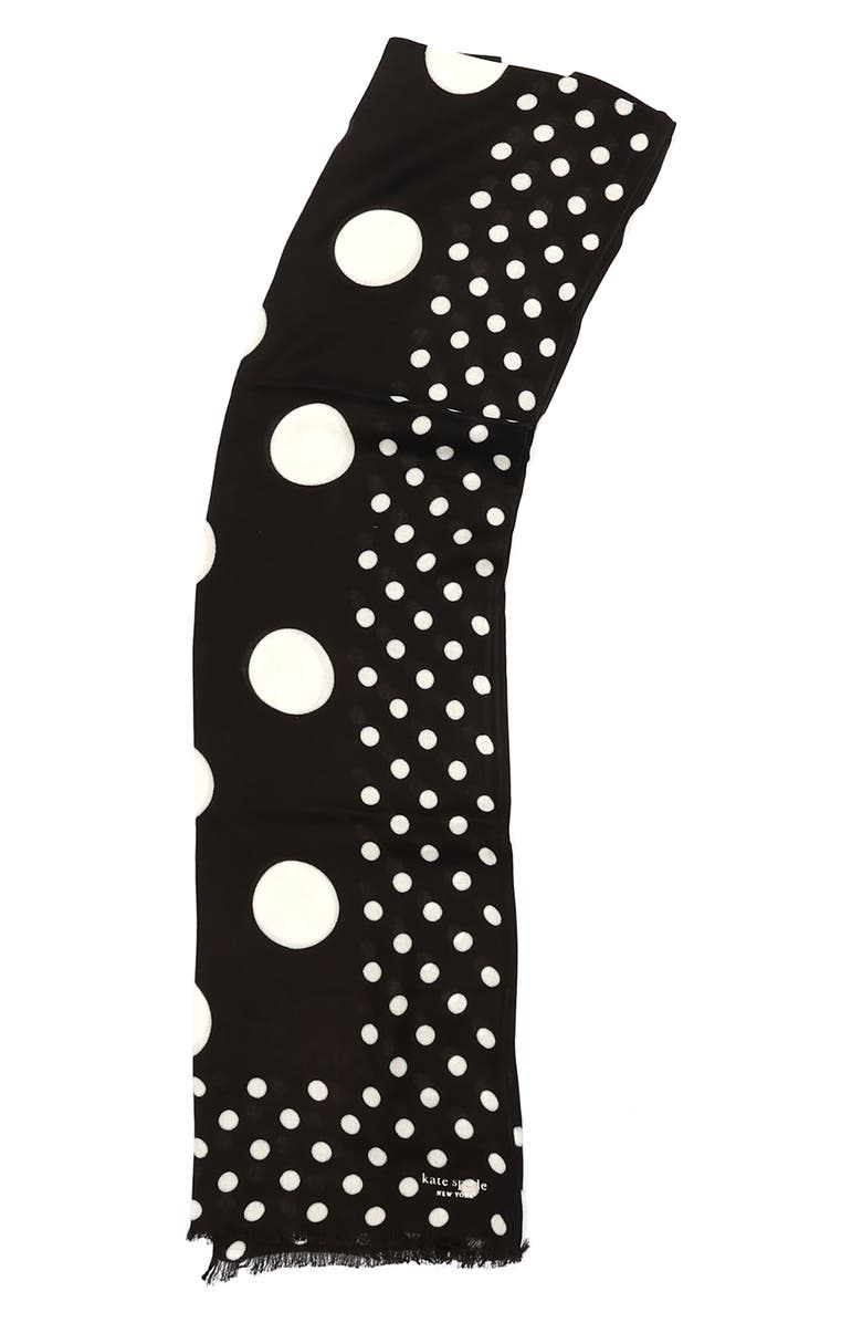 Kate Spade New York breezy dot oblong scarf, Alternate, color, 