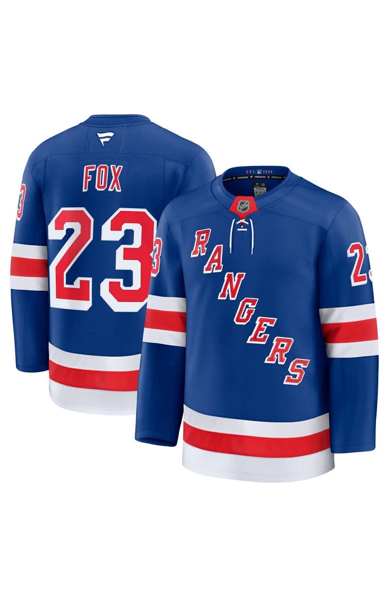FANATICS Men's Fanatics Adam Fox Blue New York Rangers Home Premium Jersey, Main, color, 