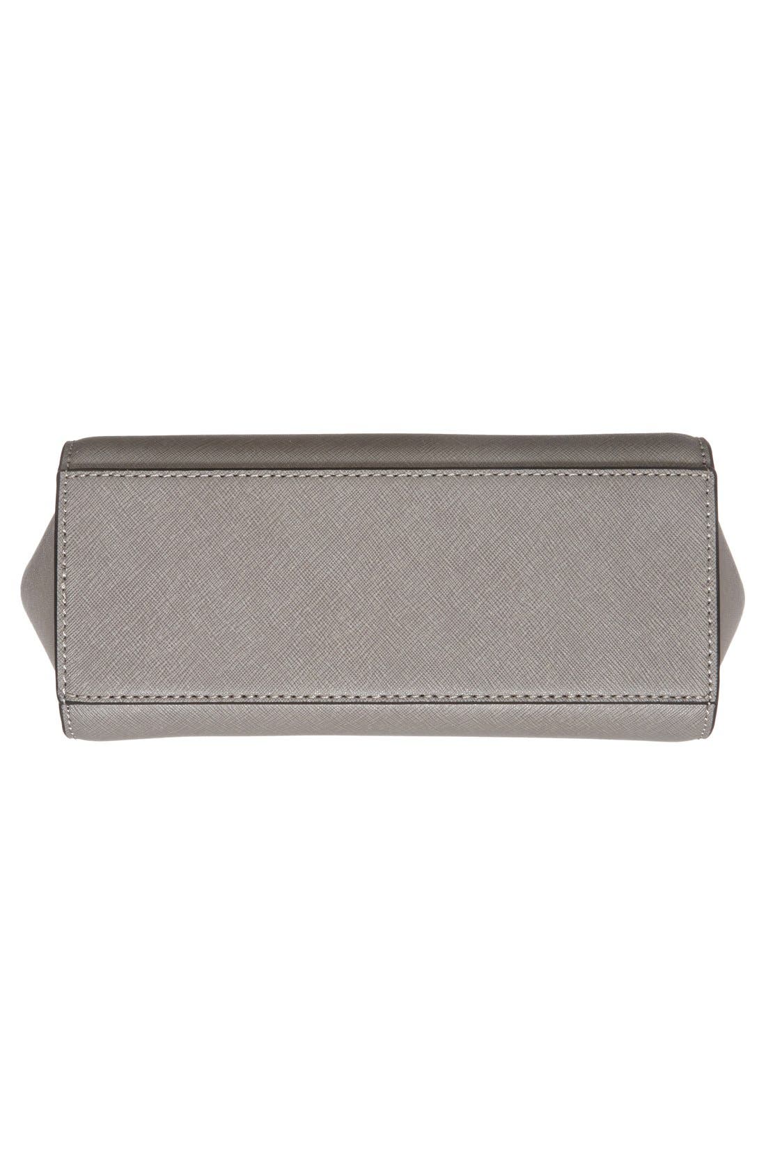'Selma - Medium' Saffiano Leather Crossbody Bag, Alternate, color, STEEL GREY/ PEARL GREY