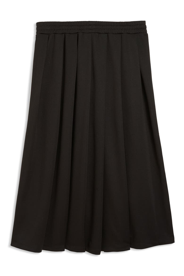 T7 Pleated Midi Skirt, Alternate, color, PUMA BLACK