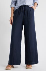 Caslon® Easy Wide Leg Linen Pants