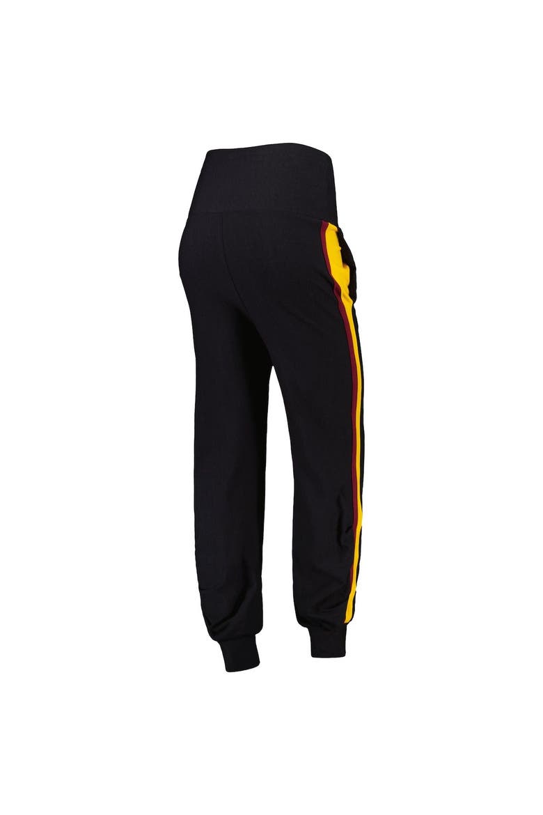 Women's KIYA TOMLIN Black Washington Commanders Stripe Tri-Blend Joggers, Alternate, color, Black