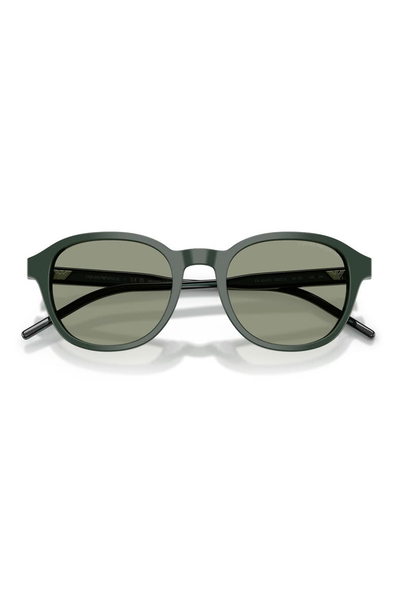 51mm Pillow Sunglasses, Alternate, color, SHINY GREEN / GREEN