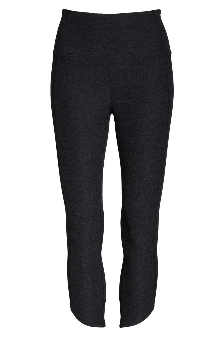 Restore Soft High Waist Tulip Crop Leggings, Alternate, color, BLACK