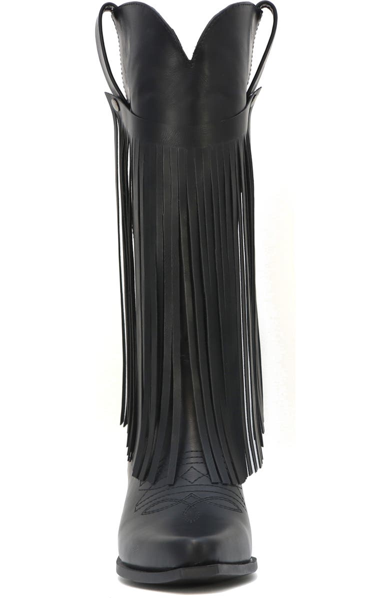 YOKI Avery Fringe Western Boot, Alternate, color, Black