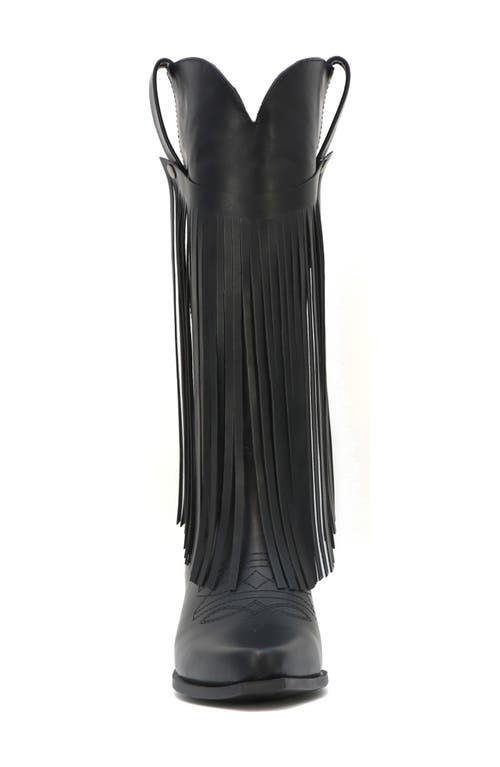 Yoki Avery Fringe Western Boot In Multi