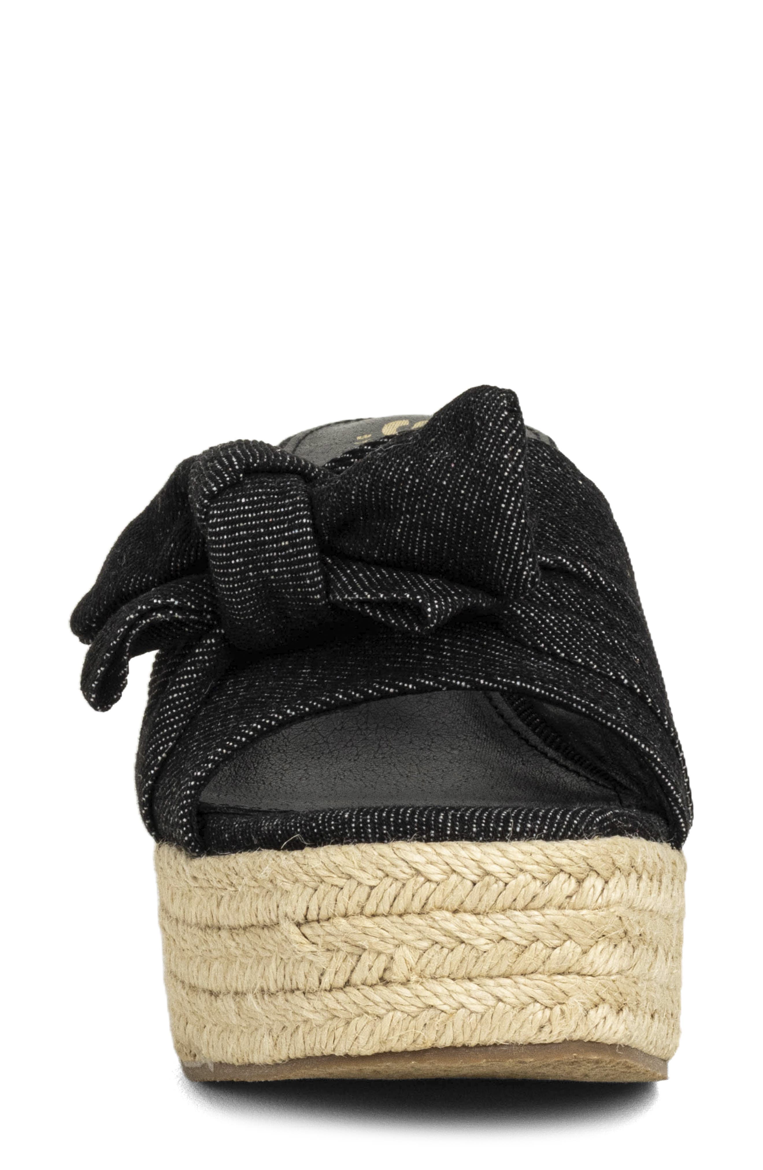 SHUSHOP Ingrid Platform Espadrille Slide Sandal, Alternate, color, Black