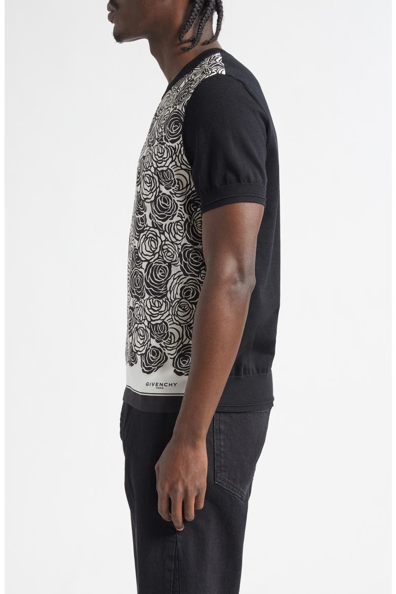 Rose Print, Alternate, color, BLACK/ IVORY
